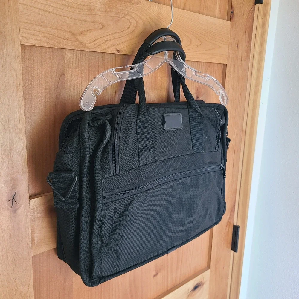 Vintage Tumi Black Canvas Ballistic Nylon Briefcase Laptop Carry On Bag Travel‎